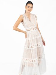 Blair White Lace Maxi Dress - White