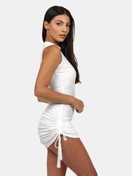 Beach Babe Mini Dress - Porcelain Ribbed