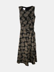 Akris Women's Black / Gold Belted Dandelion Dress - Black / Gold