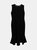Akris Women's Black Punto Illusion Stripe Sleeveless Midi Dress