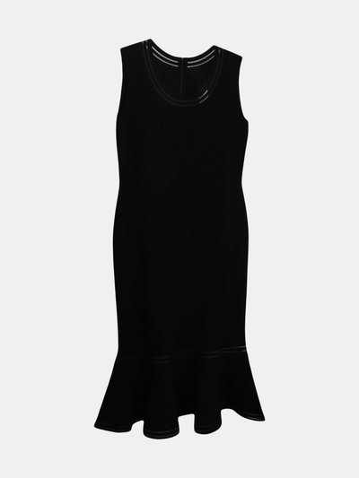 Akris Akris Women's Black Punto Illusion Stripe Sleeveless Midi Dress product