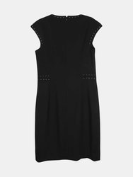 Akris Women's Black Punto Studded Cutout Dress