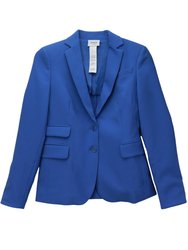 Akris Women's Blue Hour Punto two button pocket blazer Suit Jackets & - 10 - Blue Hour