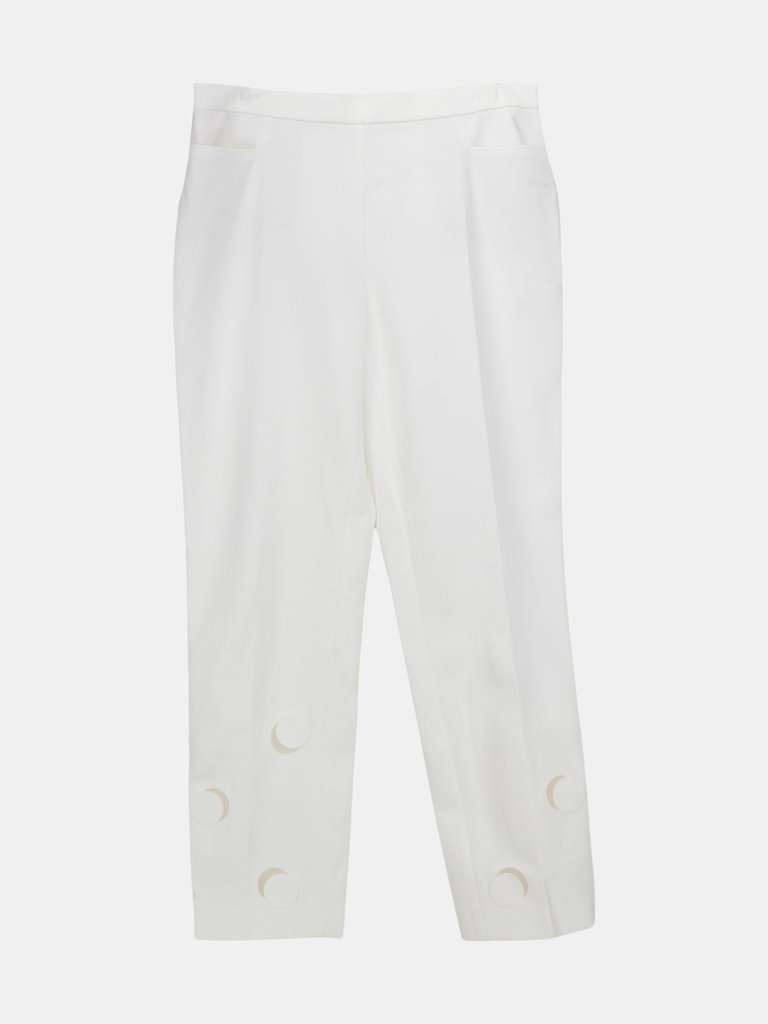 Akris Women's Cream Franca Trousers Pants & Capri - 4 - White