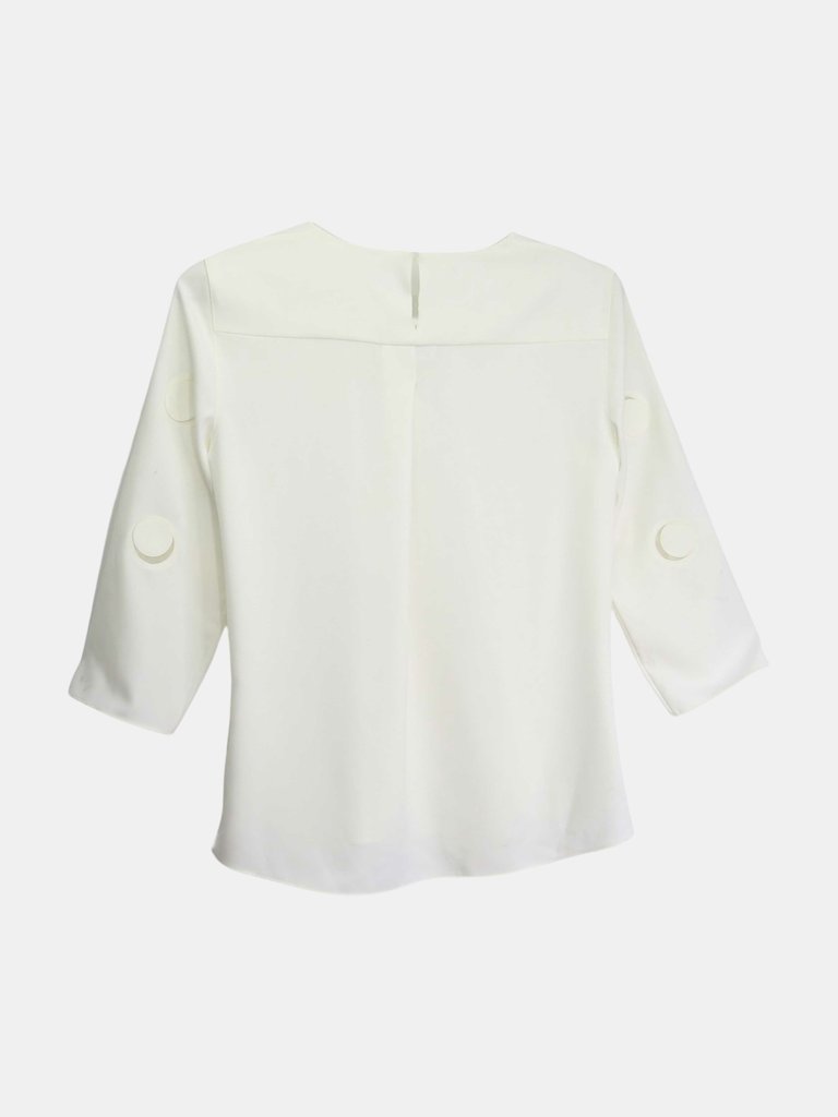 Akris Women's Cream Punto dot blouse Blouses & Shirt