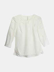 Akris Women's Cream Punto dot blouse Blouses & Shirt - Cream