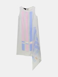 Akris Women's Multicolored Pastel Silk Striped Sleeveless Dress - Multicolored Pastel