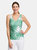 Agnes Stretch Knit Tank Top in Queen Palm - Queen Palm