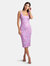 Caterina Short Stretch Knit Dress - Blooming Orchid
