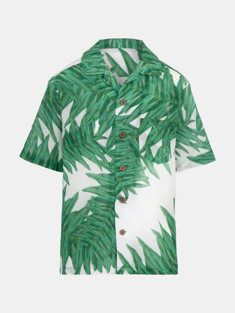 Duncan Men's Cotton Shirt - Queen Palm