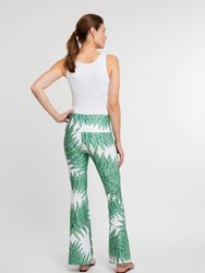 Elaine Stretch Knit Pant in Queen Palm