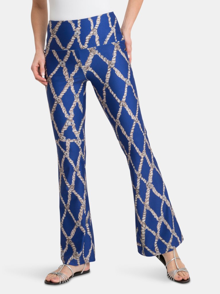 Elaine Stretch Knit Pant in Sea Rope - Sea Rope