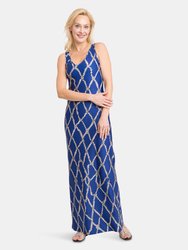 Lavinia Long Stretch Knit Dress - Sea Rope