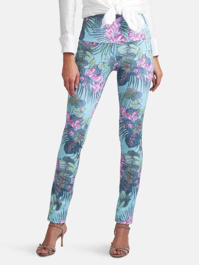 Virginia Stretch Knit Pant in Paradise - Paradise