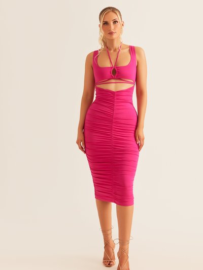 Alana Eve Lexie Midi Dress - Raspberry product
