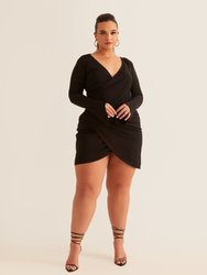 Serena Mini Dress - Black - Black