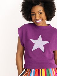 Superstar Knit Top - Purple