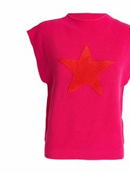 Superstar Knit Top - Hot Pink