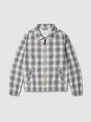 Over Dye Check Harrington Jacket