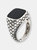 Band Ring With Mermaid Texture - Black Onyx