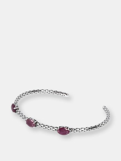 Albert M. Bangle With Black Spinel And Mermaid Texture - Red product