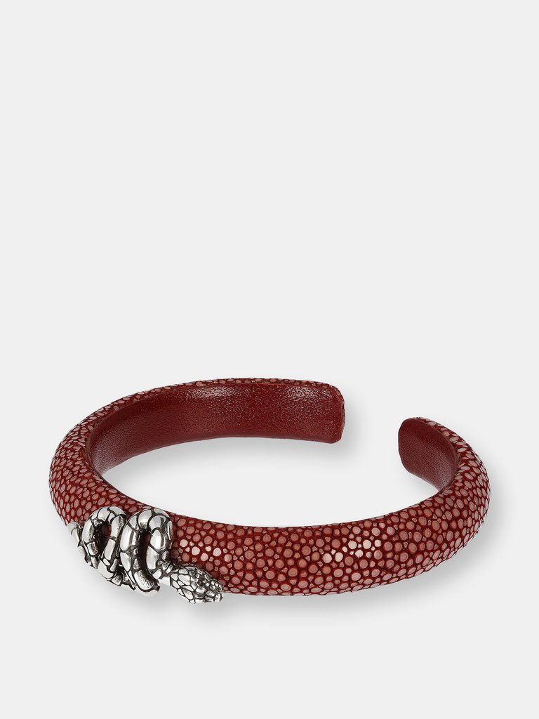 Bangle With Snake - Silver