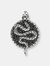 Black Spinel Snake And Pavé Pendant - Rhodium