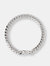 Bracelet with Curb Chain - Rhodium