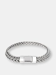 Chain Bracelet with Box Closure - RHODIUM