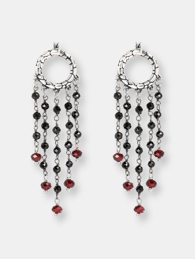 Albert M. Chandelier Earrings with Black Spinel and Garnet product