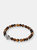 Elastic Bracelet with Stones and Snake Head - Tiger Eye