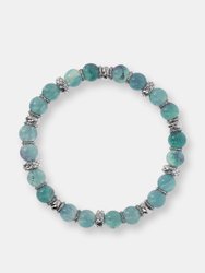 Elastic Bracelet With Turquoise And Fluorite