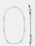 Green Onyx and Black Spinel Necklace - Rhodium