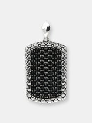 Mermaid and Black Spinel Texture Pendant 1,85" length - Black Spinel