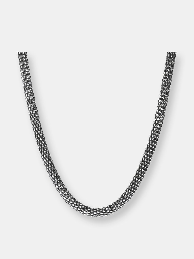 Necklace With Korean Chain And Texture Closure
