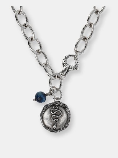 Albert M. Necklace With Stone Pendant And Texture Chain product