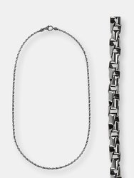 Silver Box Chain Necklace - Silver