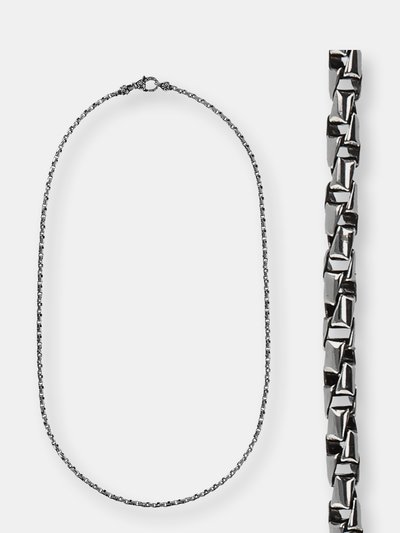 Albert M. Silver Box Chain Necklace product