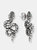 Snake Lobe Earrings - Silver