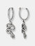 Snake Pendant Hoop Earrings - SILVER