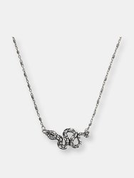 Snake Pendant Necklace - SILVER