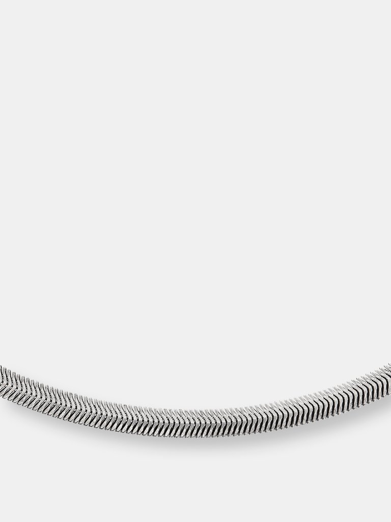 Sole chain necklace and Texture Closure - SILVER