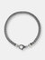 Spiga Chain Bracelet with Texture Closure - Silver
