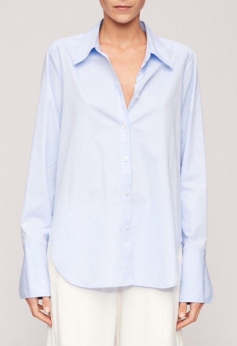Aiden Button Down Shirt In Light Blue - Light Blue