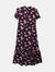 A.L.C Women's Black/ Purple Button Floral Dress