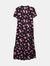 A.L.C Women's Black/ Purple Button Floral Dress - Black/ Purple