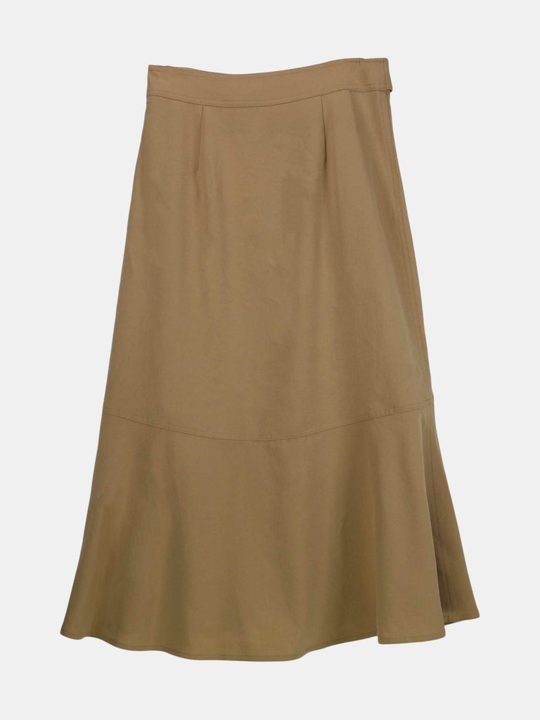 A.L.C Women's Khaki Belted Layered Skirt