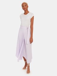 Arielle Pleated Asymmetrical Midi Skirt
