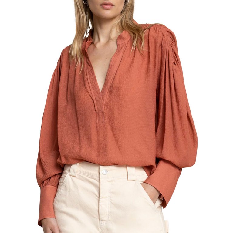 Blake Chiffon Top - Russet