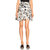 Brien Silk Blend Floral Ruffled Mini Skirt - White/Black